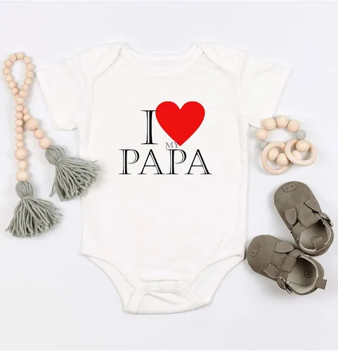 Vista 4 de TripleBDesigns I Love My Papa Lindo Grandpa Baby Body recién nacido Baby Shower Mameluco regalo