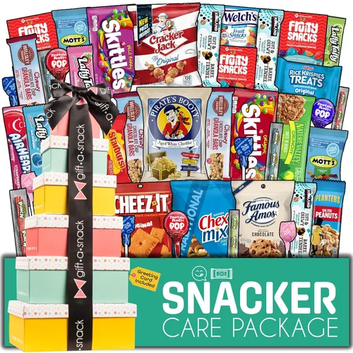 Vista 8 de Gift A Snack - Caja de aperitivos paquete variado de dulces + tarjeta