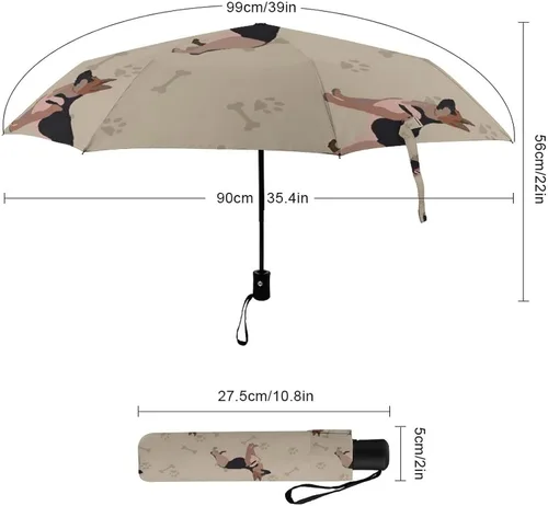 Vista 2 de Dragon 8 Ribs - Paraguas de viaje compacto resistente al viento para abrir y cerrar automático, impermeable, paraguas portátil