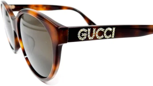 Vista 3 de Gucci GG 0419SA 002 Havana - Gafas de sol redondas de plástico lente marrón 56-18-145