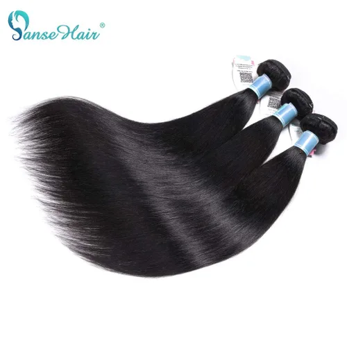 Vista 6 de Mechones de cabello 10A Remy peruano, cabello lacio, sedoso, 100 % sin procesar