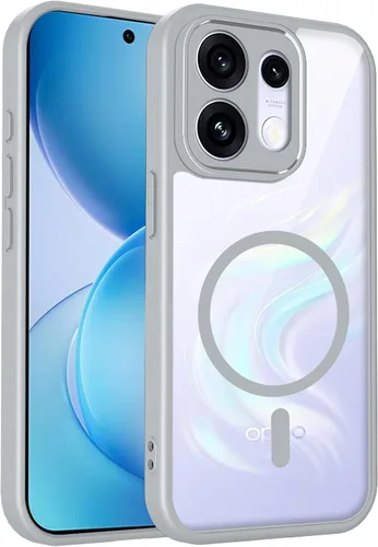 Vista 738 de Funda magnética transparente compatible con Xiaomi 17T, color negro 2 en 1 PC + TPU cubierta de teléfono a prueba de golpes, carcasa protectora