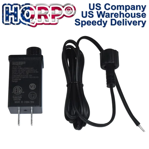 Vista 2 de HQRP Fuente de alimentación de CA a CC de 4.5 V, 1 A, adaptador de enchufe estadounidense a prueba de lluvia, transformador de bajo voltaje