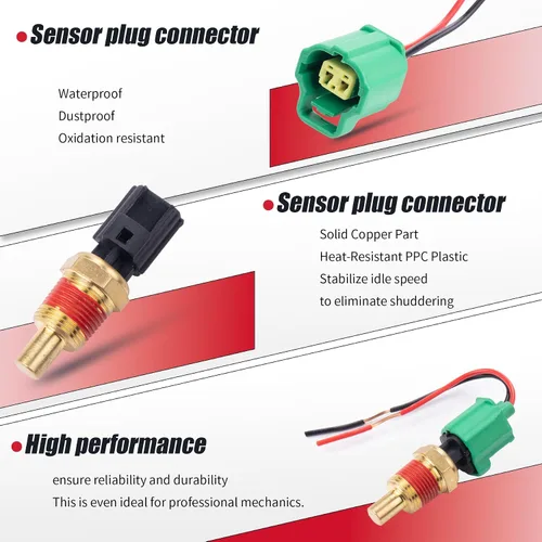 Vista 4 de Sensor de temperatura del refrigerante del motor 5S1500 56027873 con cableado del conector