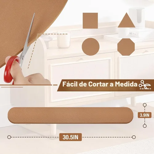 Vista 5 de Paquete de 4 almohadillas antideslizantes para rieles de muebles para reclinables, sofás, sillones. Protectores de suelo de goma para sillas