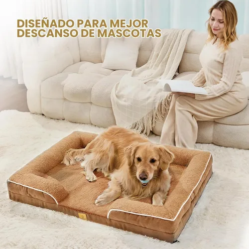 Vista 9 de Sofá para perros y gatos, sofá lavable para mascotas pequeñas, 30 Acogedora cama estilo sofá con lados elevados, amortiguación de felpa y una funda