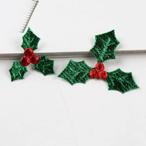 Vista 7 de EXCEART 100 piezas de bayas de acebo artificiales con hojas verdes de Navidad, ramas de baya de acebo, accesorios de decoración para bricolaje