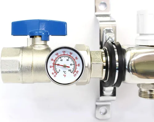 Vista 3 de PEX Colector Radiante Calefacción de Piso Set 3 Loop Sistema de Acero Inoxidable Calefacción Hidrónica Para 1/2 "Tubo de Barrera de Oxígeno