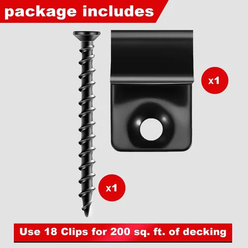 Vista 3 de Dunzy 1 paquete de clips de arranque de acero inoxidable 304 clip universal para cubierta con tornillos de cubierta para tablas de cubierta