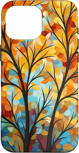 Vista 19 de Otoño y otoño, hojas coloridas, otoño color árbol caso para iPhone 16