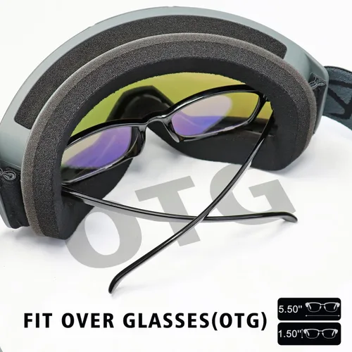 Vista 4 de SPOSUNE Gafas de esquí y nieve, resistentes al viento, antivaho, protección UV para hombres y mujeres, motocross, motocicleta, ATV, todoterreno, OTG