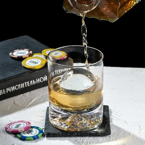 Vista 6 de Juego de 2 Vasos de Whisky de Cristal Soplado a Mano, 12 oz Vasos de Cóctel Old Fashioned, Vaso Lowball Rocks, Base Hexagonal Única para Bourbon