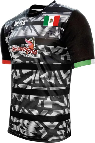 Vista 2 de Jersey México Camaroneros de Nayarit 100% Poliéster NegroGrey_Hecho en México