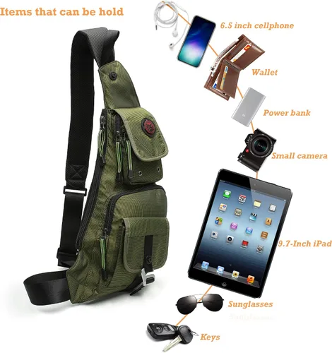 Vista 5 de Nicgid Sling Bag - Mochila bandolera para hombre