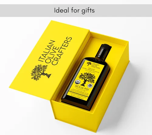 Vista 5 de Italian Olive Crafters, Aceite de oliva virgen extra orgánico rico en polifenoles, 16.9 fl oz - Botella de vidrio prensado en frío de aceite