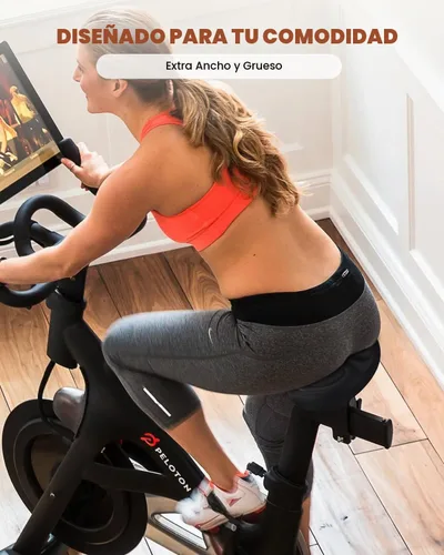 Vista 5 de Asiento de bicicleta de gran tamaño, asiento de bicicleta ancho para comodidad de mujeres y hombres, sillín de bicicleta universal impermeable
