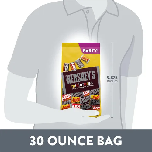 Vista 5 de HERSHEY'S Miniatures Surtido de Caramelos de Chocolate Surtidos, 30 oz
