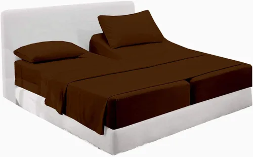 Vista 29 de Juego de sábanas premium de 4 piezas - Sábanas de cama de algodón tamaño individual - 100% algodón - 300 número de hilos - Sábana bajera ajustable