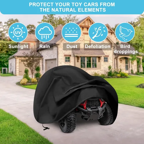 Vista 5 de Funda grande para coche de juguete tipo camión para niños, cubierta resistente impermeable 420D para ruedas de potencia, cubierta protectora