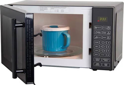 Vista 8 de Avanti MT81K1BH Horno microondas compacto de 700 vatios con 6 ajustes de cocción preestablecidos, descongelación de velocidad, panel de control