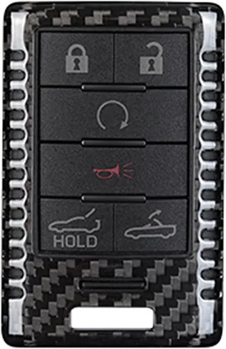 Vista 6 de Funda para llavero de fibra de carbono genuina para Chevrolet Captiva Corvette C7 Stingray Coupe Smart Car Remote Key Fob Case para hombres mujeres