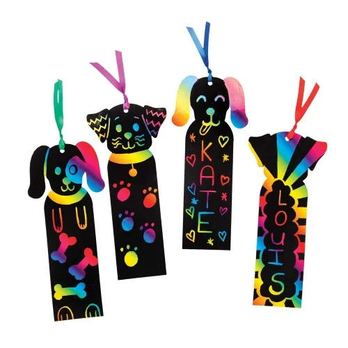Vista 3 de Baker Ross FE370 - Marcadores de arte para perros – Paquete de 12, arte grabado para niños, actividades creativas para niños, juego de arte