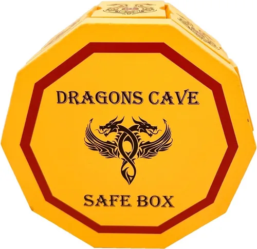 Vista 2 de Dragons Cave Safe Secret - Caja de rompecabezas con cerradura IQ de madera para dinero y regalo