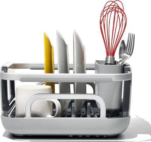 Vista 9 de OXO Good Grips Escurridor de Platos Extensible de Aluminio Sobre el Fregadero para Secar