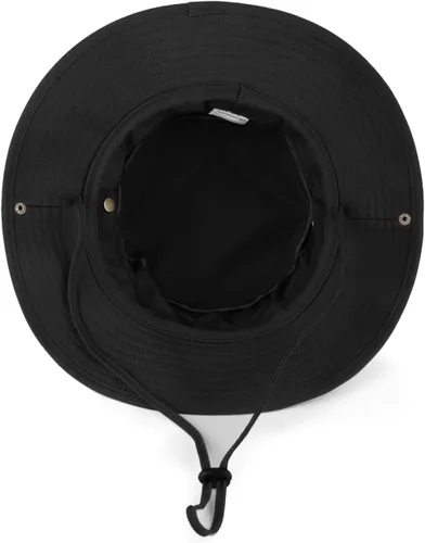 Vista 4 de Zylioo Sombreros Boonie de gran tamaño XXL, sombrero táctico militar de safari para cabezas grandes, sombreros de caza ligeros con correa