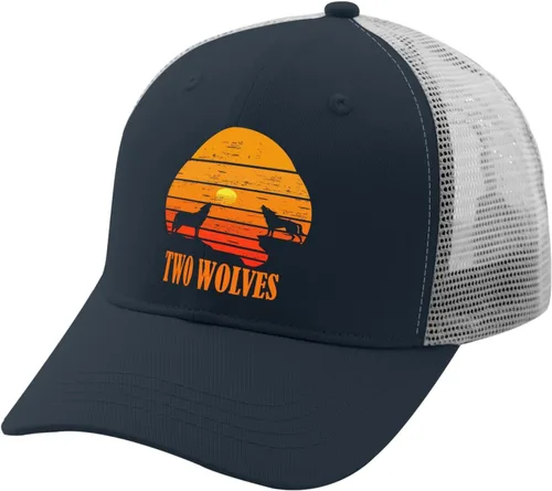 Vista 2 de Cap Two Wolves Dad Hat for Men Vintage Baseball Cap Adjustable