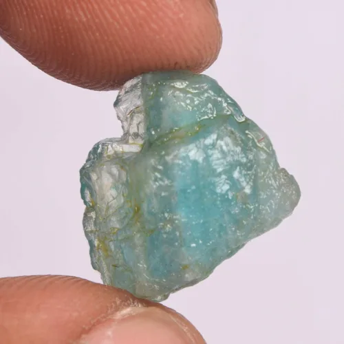 Vista 2 de REAL-GEMS Natural Earth Mines - Aguamarina áspera de 11.30 quilates con certificación Aqua Sky Aquamarine Jewelry Making Aquamarine Raw Loose