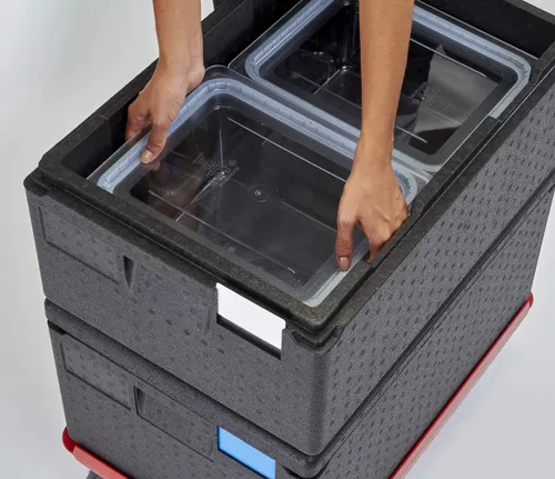Vista 3 de Cambro (26CW135) Bandeja de comida de tamaño medio de 6" - Camwear®