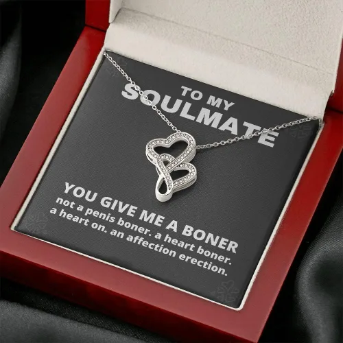 Vista 6 de You Give Me A Boner Forever Love Collar divertido regalo de broma para mi alma gemela regalos divertidos de Navidad regalo de mordaza para ella