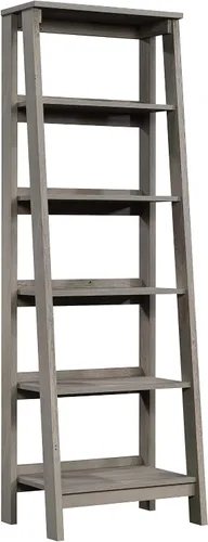 Vista 10 de Sauder Estantería de escalera de 5 niveles con estructura de tres patas, estante de madera para libros, en madera Jamocha Chalked Chestnut
