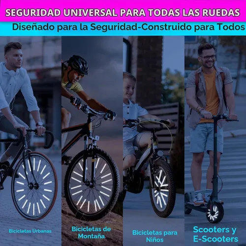 Vista 7 de LOOM® Juego de reflectores de radios para bicicleta, 36 piezas, 3.1 in