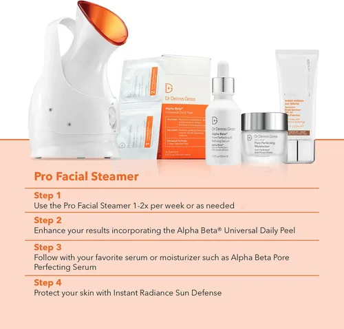 Vista 5 de Dr. Dennis Gross Pro - Vapor facial para limpieza profunda facial: infundir la piel con hidratación, aclarar la tez y desintoxicar la piel