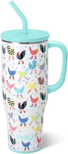 Vista 38 de Swig Life - Taza Mega de 40 onzas, Taza de 40 oz con asa, apta para vasos, apta para lavavajillas, taza aislada extra grande, acero inoxidable