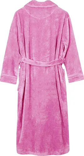 Vista 4 de NY Threads - Bata de baño en material de polar bata para spa de felpa suave con cuello chal para mujer
