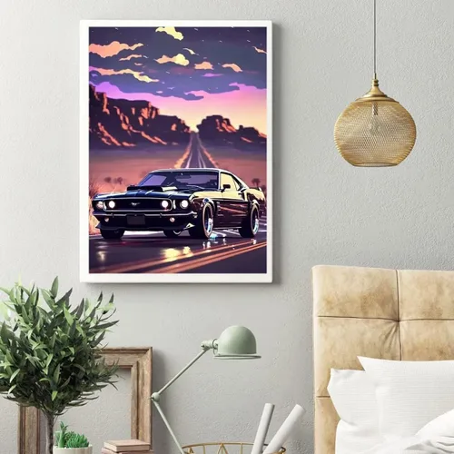 Vista 4 de Euibziy Diaomnd Kits de Pintura de Diamantes para Adultos DIY 5D Redondo Taladro Completo Coche Arte de Diamantes Pintura de Diamantes para Adultos