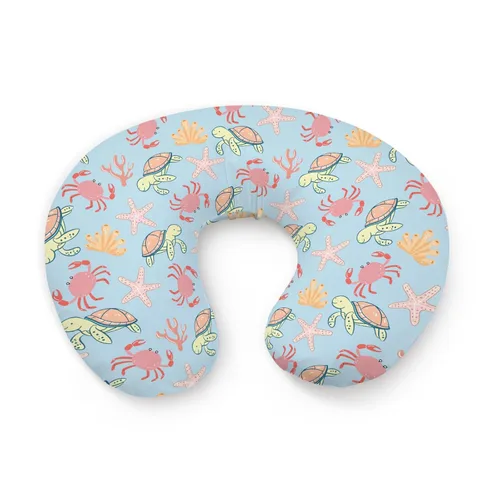 Vista 13 de Funda de almohada de lactancia con diseño de castillo de arena, diseño de cangrejo de playa, diseño de castillo de arena, unisex, extraíble