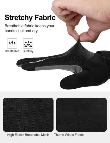 Vista 3 de INBIKE Guantes de ciclismo para bicicleta de carretera, guantes acolchados de gel con memoria para hombres y mujeres, guantes de ciclismo