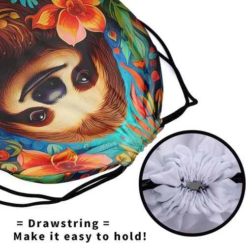 Vista 89 de Bolsa de agarre de gimnasia de piel de animal, bolsa de gimnasia con cordón ajustable, bolsa de cuerda para fauna silvestre, Mariposas Galaxy
