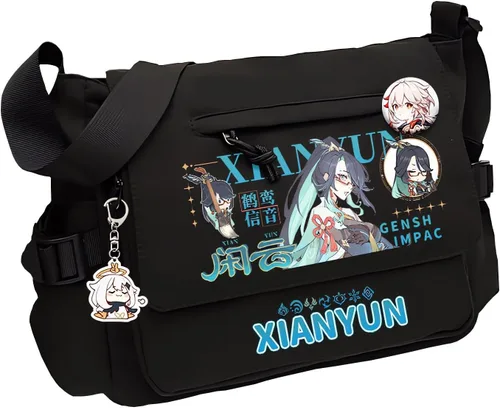 Vista 10 de Game Handbag Crossbody Bag, Cute Single Shoulder Bag, Adult 3D Print Anime Backpack Black-2