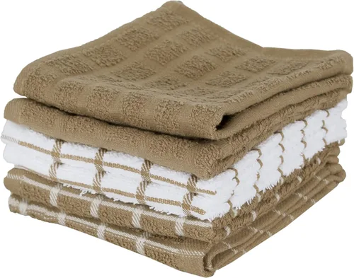 Vista 23 de Ritz Premium Toallas de Cocina de Felpa de Algodón 100% a Cuadros - Altamente Absorbentes, Súper Suaves, de Larga Duración, 25"x15", Paquete de 3