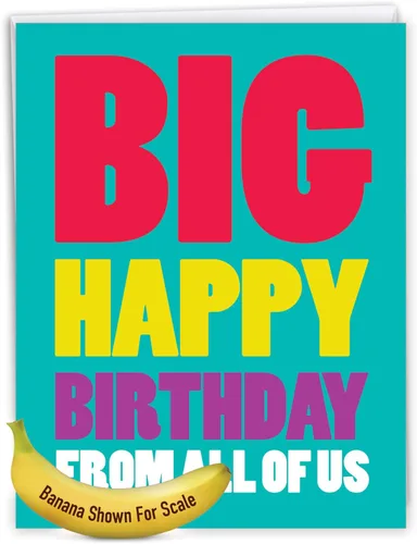Vista 8 de P3939 Jumbo tarjetas divertidas "Big 40 Birthday" con sobre (versión extra grande de 8.5'' x 11'').