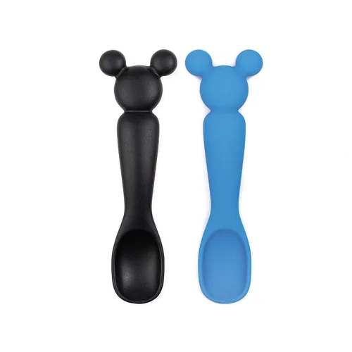 Vista 11 de Bumkins Juego de utensilios para bebé, cucharas de entrenamiento de silicona para sumergir, punta suave, autoalimentación, masticar, destete LED