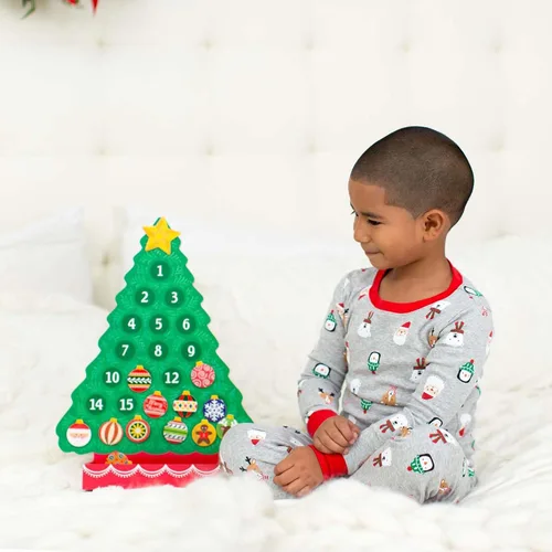 Vista 7 de De Melissa & Doug, calendario de madera con cuenta regresiva a la Navidad, Anaranjado