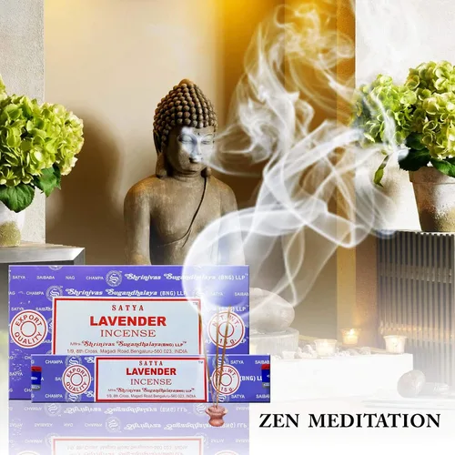 Vista 7 de Satya Nag Champa - Varitas de incienso de lavanda, 12