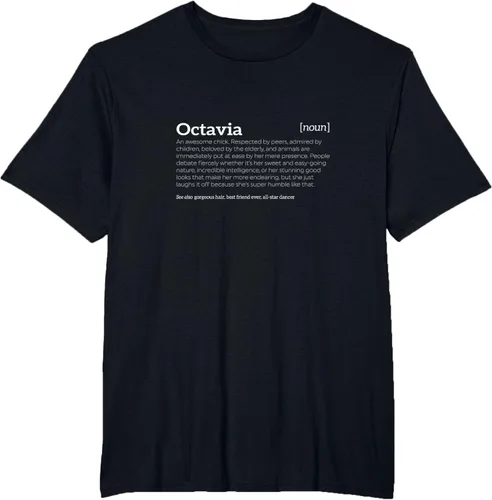 Vista 3 de Octavia es un Awesome Chick Funny complementar playera, hombre L, Negro