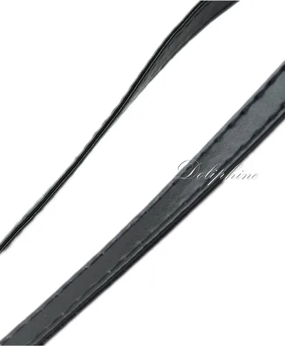 Vista 4 de Pulsera de cuero duradera de lujo para soporte de tarjetas de identificación, llavero, teléfono celular, llaves, USB, cámara, bolso, Negro